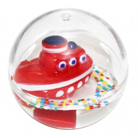 [B38215] Bulle d'eau bateau rouge