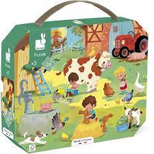 [J02603] Puzzle Une journée à la ferme 24 pcs