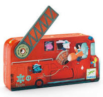 [DJ07269] Puzzle silhouette la camion de pompier