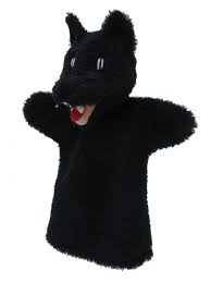 [B08759] Marionette Loup noir
