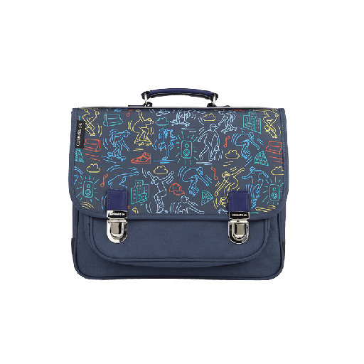 [msa07 3122] Cartable moyen - Skatepark multicolore