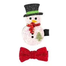 [106440] Pince à cheveux Bonhomme de neige
