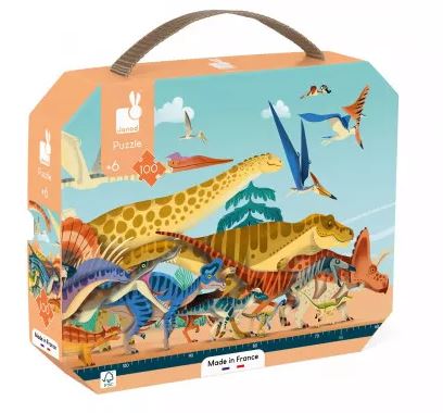 [J05831] Janod - Puzzle Panoramique Dino 100 pcs