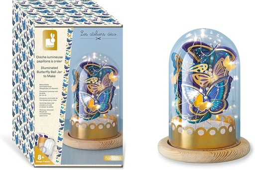 [J07878] Cloche lumineuse papillons à créer