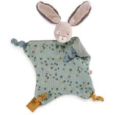 [678015] Trois petits lapins - Doudou lapin sauge