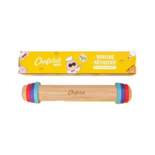 Chefclub kids - Le rouleau à pâtisserie avec anneaux ajustables
