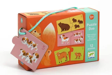[DJ08197] Puzzle Duo Bébés animaux 12 pcs