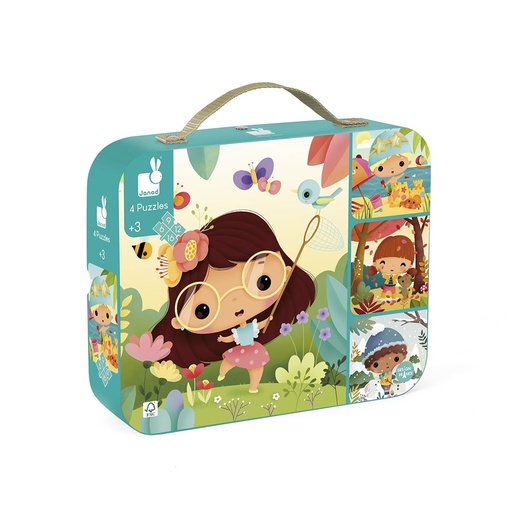 [J02542] 4 Puzzles évolutifs - Les 4 saisons (6-9-12-16 pcs)
