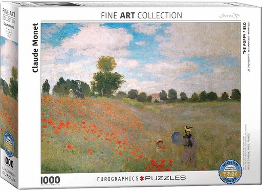 [EU011] Puzzle Eurographics 1000pcs Monet Les Coquelicots