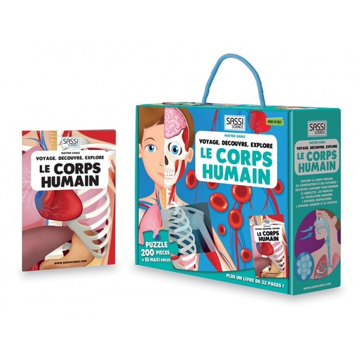 puzzle 200pcs +livre Le corps humain