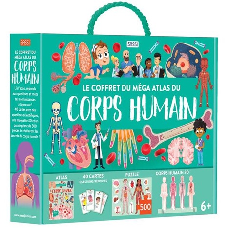 Coffret du mega atlas du Corps humain puzzle 500pcs