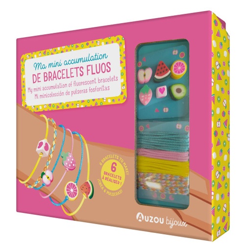 [AU11579] Mes mini accumulation de bracelets fluos