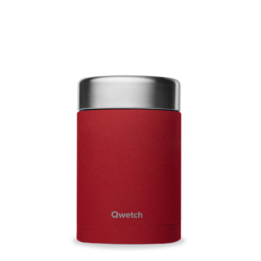 [QE2042] Boîte repas isotherme inox - GRANITE - Rouge - 600ml