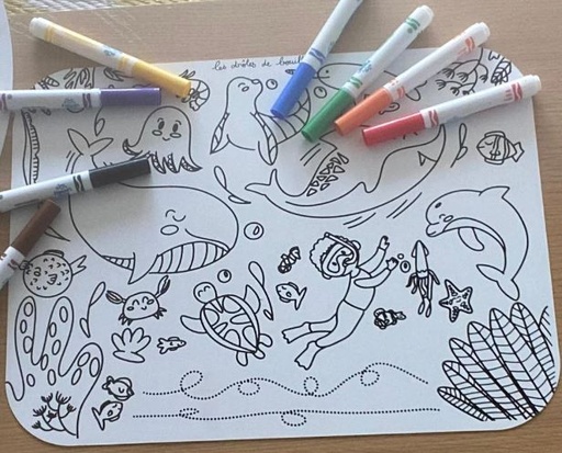 Set de table Les drôles de bouilles La mer
