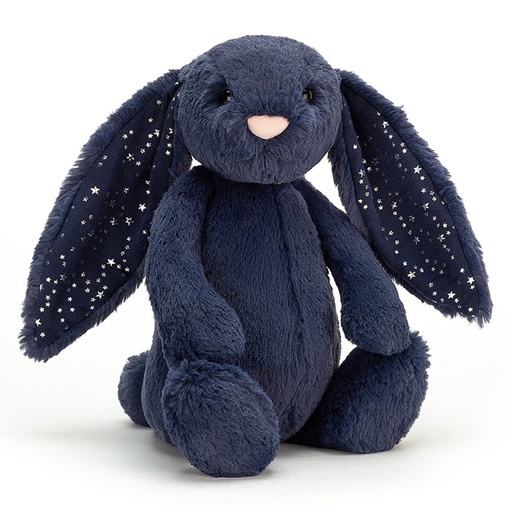 [BAS3SDN] Lapin medium Bashful Stardust Bunny - Douceur céleste (Bleu foncé, oreilles étoilées)