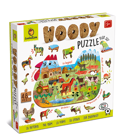 [5822167] Ludattica Woody - Puzzle La Ferme 48 pcs