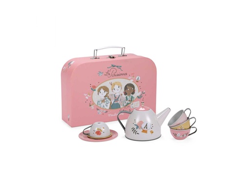 [642577] Valisette Dinette Thé Métal - Les Parisiennes