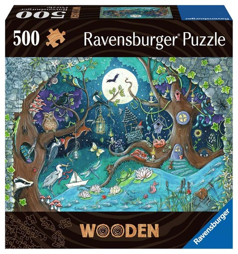[175161] Puzzle Bois Rectangle Forêt fantastique 500 pièces