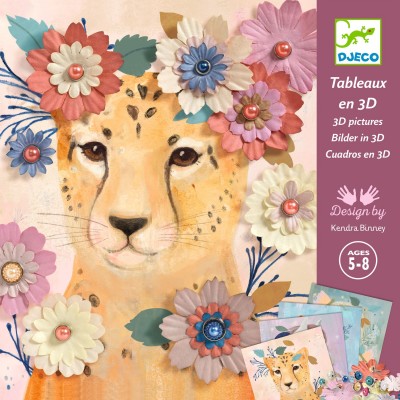 [DJ09454] Djeco - Tableaux en 3D Couronnes de fleurs