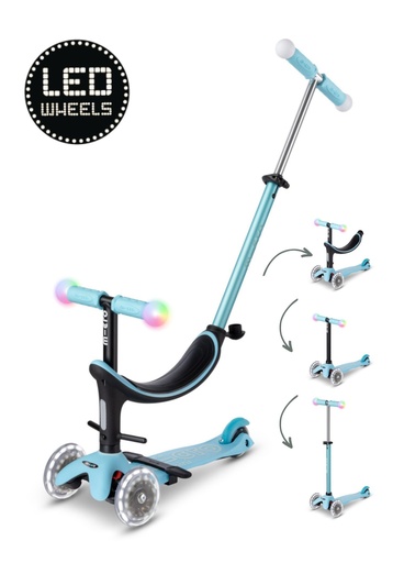 Trottinette Micro Mini2Grow Deluxe LED blue