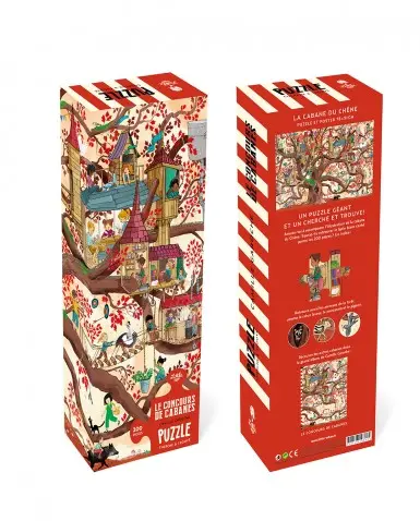 [LUR246020] Puzzle géant - Cherche et trouve Le concours de cabanes - 200 pcs