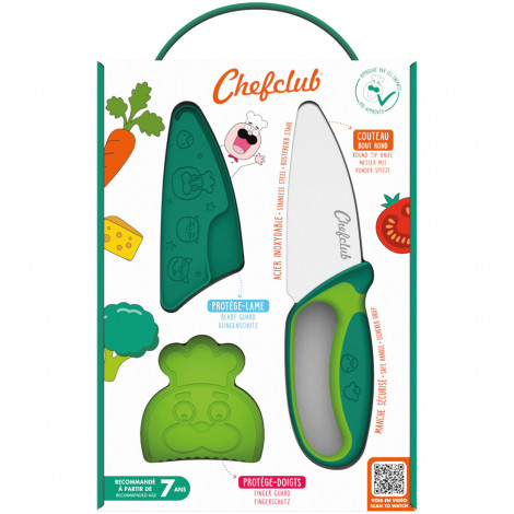 [2KITC745] Chefclub Kids - Couteau du chef vert