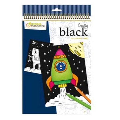 [GY148C] Avenue mandarine - Graffy black - Espace