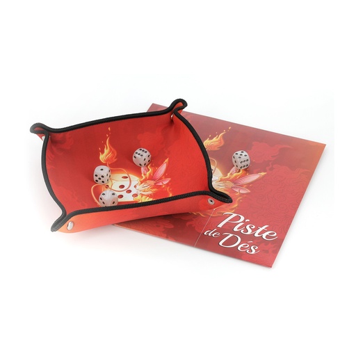 Piste de dés Adelaide Feu 21x21cm