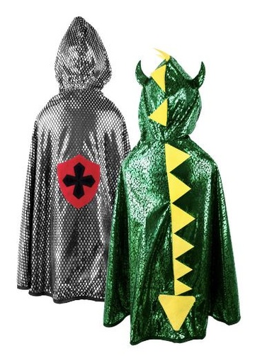 [55693] Déguisement - Cape Dragon/chevalier réversible 5-6 ans