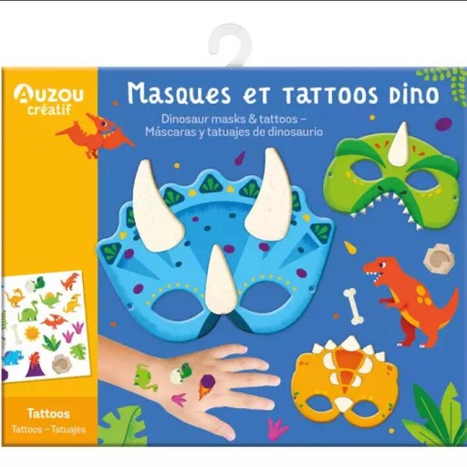 Masques et tattoos Dino