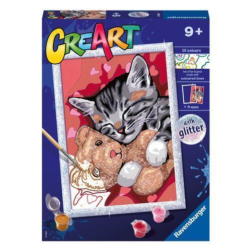 Creart - Chat avec sa peluche