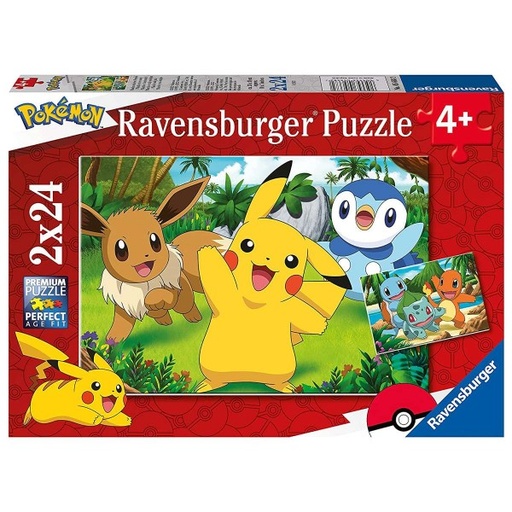 [056682] Puzzle Pikachu et ses amis 2x24 pcs