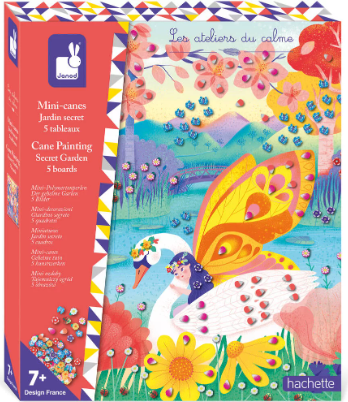 [J09106] 5 tableaux Jardins secret Mini canes polymères