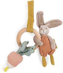 [678009] Hochet anneau en bois Lapin - Trois Petits Lapins