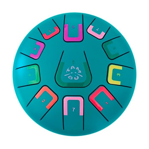 [11308] Tambour de langue TAMBU turquoise mat "under the sea" 11 notes