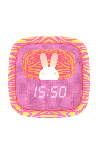 [billy-pz-01] Billy Clock and light - Pink Zebra