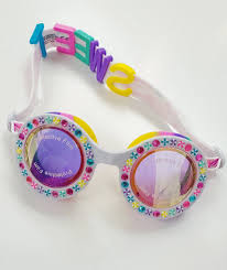 [6125004] Lunettes de piscine Bling2o - BRIGHT STRIPE - Ruban Arc-en-ciel multicolore