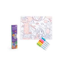 [679604] Set de table en silicone à colorier Les Toupiti