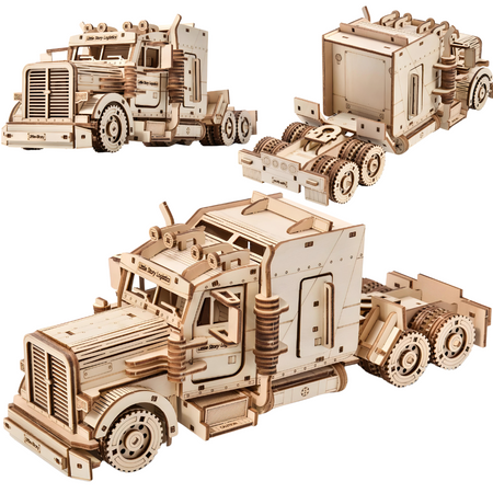 [E013] Little Story Drewniane Puzzle Model 3D - Camion Truck model E013