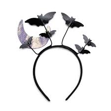 [89080] Serre tête halloween Lune et Chauve souris