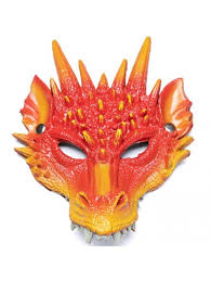 [12250] Masque de dragon rouge