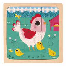 [J07110] Janod - Puzzle en Bois Poule