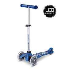 Trottinette Micro Mini Deluxe glitter led bleue