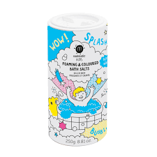 Sels de bain moussant et colorés bleu