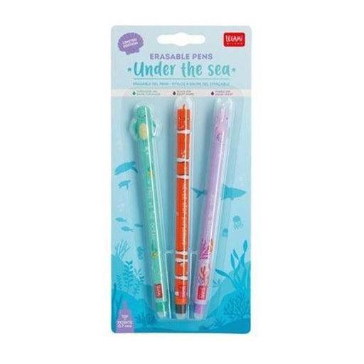 [EPSET0007] Set de 3 bics gel effaçable - Sous la mer