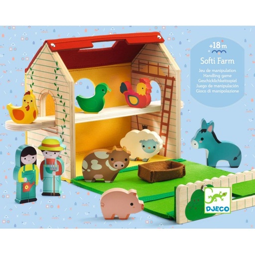 [DJ06369] Softi farm Ferme en feutrine et bois