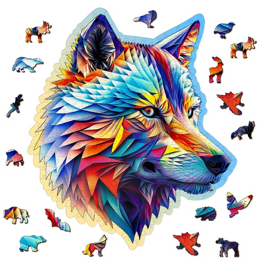 Puzzle bois 250 pcs Loup - Wooden city