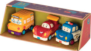 [BX1657] Set de 3 véhicules avec bus - B toys