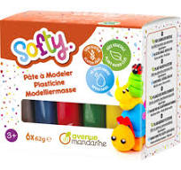Pâte à modeler Super Softy 6x 62gr