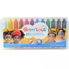 Grim'tout boite de 12 Stick de maquillage à l'eau